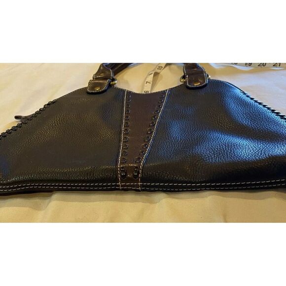 Women's Pebbled Leather Handbag Sophia Visconti Tote Thin Bag EUC‎ - Picture 8 of 12